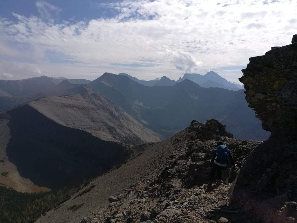 Descending from Vimy Peak on Vimy Peak Trail
